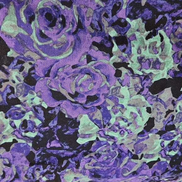 Talbots floral mini pencil skirt purple teal NWT fully lined - Picture 2 of 9